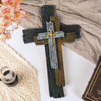 JUXINGDAZYF Wall Cross Christians Cross Spiritual Religious Cross Gifts With Hook on Hanging Wall Or Table With Blessed For Church Home Room Decoration For Christmas