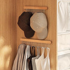 Pull Out Bra Hanger for Closet, Sliding Hooks Rack for Belt Ties Tank Top Scarf Jewelry, Space Saving Organizr for Wardrobe Cabinet, Left & Right Side 12 Hooks Rail, 2 Pcs