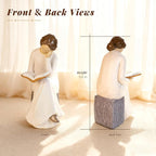 Reading Figurine for Book Lovers Resin Bookshelf Decor Gift for Women,Seated Reading