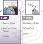 Mr. Pen Space Saving Hangers - 8 Pack White Space Saver Shirt Hangers, Clothes Organizer