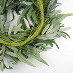 Olive Wreath for Front Door 22 inch, Greenery All Season Wreath with Olive Leaf Fruit, Home Decoration for Outdoor Living Room Indoor Wall and Outside Summer All Season Wedding