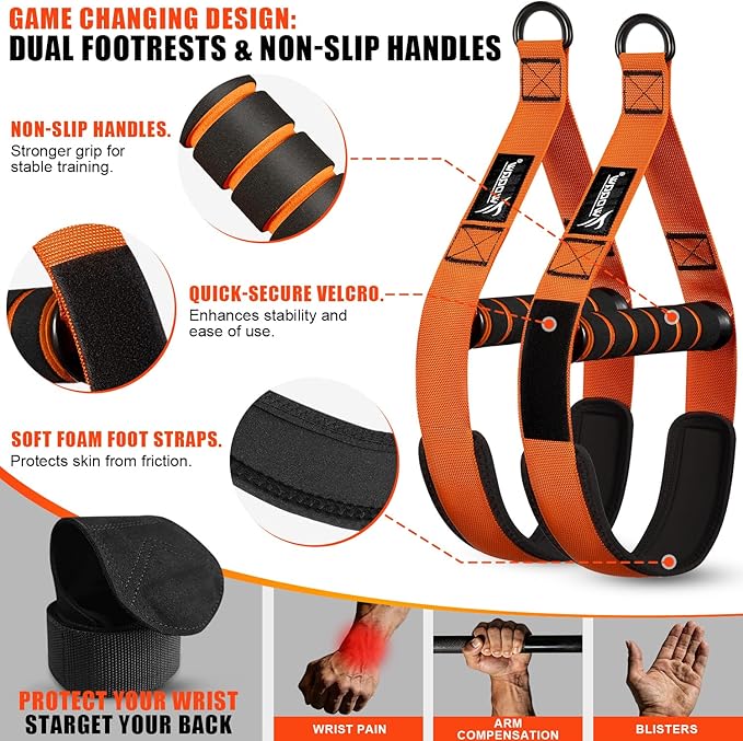 Upgraded Pull Up Assistance Bands, Heavy Duty Resistance Bands with Handles, Exercise Band with Door Anchor, Adjustable Workout Band Set for Pull Up Bar, Full Body Strength&Muscle Training, Home Gym