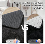 Fluffy Area Rugs 9x12 Living Room Bedroom: Ultra Soft Shag Rug Upgrade Non-Slip Non-Shedding Large Fuzzy Plush Carpet Indoor Floor Carpets for Kids Room Playroom Nursery Dorms Home Decor Black