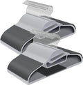 SONGMICS Conjunto de 50 Cabides Plásticos, Cabides com Abertura em U, que Economizam Espaço, 0,5 cm de Espessura, 41,5 cm de Comprimento, Gancho Giratório 360°, Cinza Claro e Escuro BRCRP41G-50
