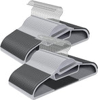 SONGMICS Conjunto de 50 Cabides Plásticos, Cabides com Abertura em U, que Economizam Espaço, 0,5 cm de Espessura, 41,5 cm de Comprimento, Gancho Giratório 360°, Cinza Claro e Escuro BRCRP41G-50