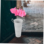 ABOOFAN Umbrella Rack Black Iron Umbrella Bucket White Wrought Iron Plant Indoor Plant Pots