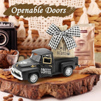 Black Mini Metal Truck Decor: Farmhouse Coffee Bar Decor - Vintage Truck Decor for Countertop, Tiered Tray, Coffee Station