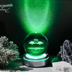 Movdyka Flamingo Gifts for Women Men 3D Crystal Ball with Colorful Light Base, Laser Engraved Flamingo Decor Glasses Snow Globe Crafts Gifts for Her Wife on Valentine's Day Birthday- 3.15"/8CM