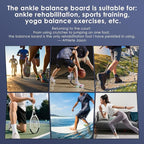 Ankle Balance Board - Non-Slip Balance Board for Physical Therapy, Fast Injury Recovery & Core Strength - 300lbs Capacity - Ideal for Athletes, Seniors & Home Use-Accompanying Manual