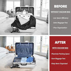 Vacuum Bags for Travel with Rechargeable Pump, 10 Large Compression Packing Seal Bags for Luggage Suitcase, Space Saver for Clothing and Clothes Storage Travel