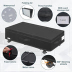 Under Bed Storage with Wheels, Rolling Underbed Storage Containers with Lids, Under Bed Shoe Storage Bins Organizer with Reinforced Metal Bottom Support and Three Handles