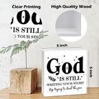 Farmhouse Decor, Christian God Home Decorations, Aesthetic Entry Way Table Shelf Wood Box Decor, Living Room Table Accessories, Boho Office Decorations For Work (02)