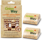 Greenway Clothing Moth Traps with Powerful Pheromone Lures for Effective, Odor-Free Closet Protection, Non-Toxic, Eco-Friendly & Long-Lasting Solution, 2 Packs (Includes 4 Traps & 4 Lures)
