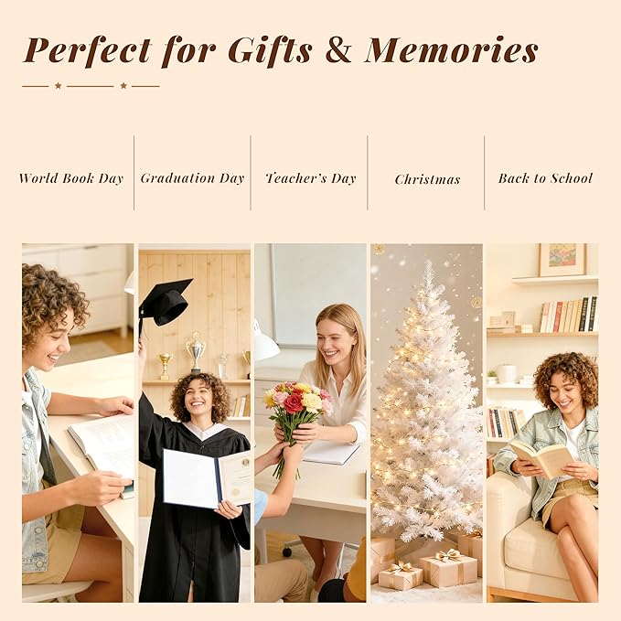 Reading Figurine for Book Lovers Resin Bookshelf Decor Gift for Women,Seated Reading