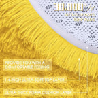 OLANLY 2x3 Machine Washable Small Bedside Rug, Soft Fluffy Shaggy Entryway Throw Rugs for Bedroom, Living Room, Indoor Floor Carpet for Kids Girls and Boys, Nursery Rooms, Home Decor Aesthetic, Yellow
