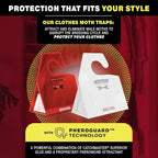 Catchmaster Clothing Moth Traps with Premium Extra Strength Odorless Pheromone Technology – XL Hardwood Design, Extra-Strength Glue – Traps & Targets Casemaking and Webbing Moths - 6-Pack