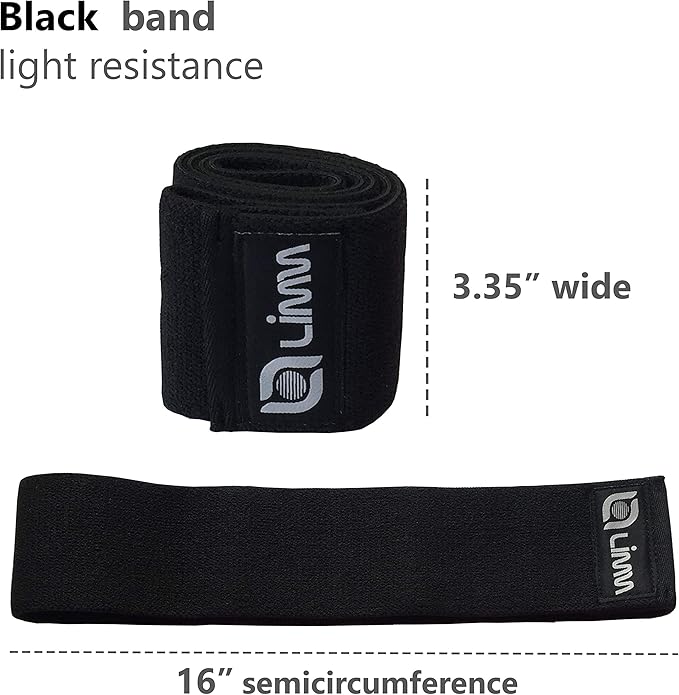 Fittest Pro by Limm Resistance Bands for Legs and Butt, Fabric Exercise Loop Bands Yoga, Pilates, Rehab, Fitness and Home Workout, Strength Bands for Booty
