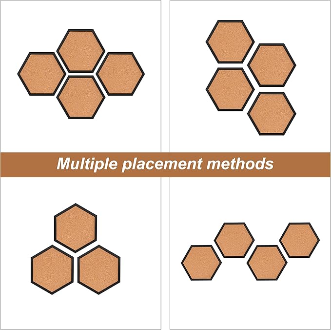 Facilife 4 Packs Cork Board,Corkboards for Wall,Small Cork Board Decorations,Cork Boards for Walls with Frame, Decorative for Office, School & Home