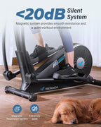 MERACH Elliptical Exercise Machine for Home Use, Elliptical Machine with Hyper-Quiet Magnetic Drive System, 16-Level Resistance Adjustment, 15.5IN Stride, 350LBS Loading Capacity, MERACH App