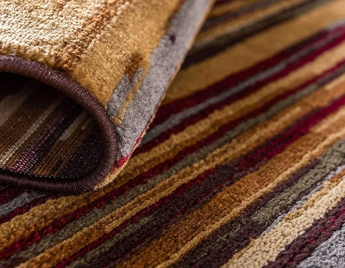 Unique Loom Barista Collection Area Rug - Icatu (9' x 12' Rectangle, Beige/ Brown)