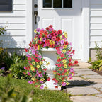Artificial Flowers for Outdoors, UV Resistant 2 Bundles Fake Silk Flowers for Outside, Realistic Faux Plants for Hanging Baskets, Planters - Porch, Patio, Yard Décor (Mix)