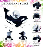COTA Global Killer Whale Shark Snow Globe - Ocean Animal Water Globe Figurine with Sparkling Glitter, Zoo Collectible Novelty Ornament for Home Decor Gift for Birthdays, Christmas, Valentine - 45mm