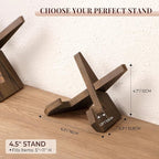 ANBOXIT 4.5 Inch Plate Stand Display - Wooden Picture Frame Holder, Decorative Table Top Easel
