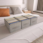 Wardrobe Clothes Organizer, 5 Compartments Jeans Organizers and Storage, Stackable Drawer Organizer for Closet - Pants, Sweaters, T-Shirts, Dimension 14.2" x 11"x 8"