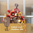 Haute Decor Attract Magnetic Wreath Hanger (Oil-Rubbed Bronze) - Set of 2 Magnets - for 2 Metal Doors or Surfaces or 1 Single-Pane Glass Door or Window