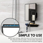 ToiletTree Products Fogless Shower Mirror - Anti-Fog Mirror - Adjustable Shaving Mirror with a Squeegee - Rust-Proof, Impact-Resistance Bathroom Shower Mirror - Tall