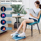 Under Desk Elliptical Exercise Machine, Electric Leg Exerciser with 12 Speeds, Forward & Reverse Modes,Quiet Compact Seated Pedal Stepper Machine with Remote Control for Seniors & Adults