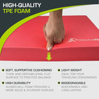 ProsourceFit Exercise Balance Pad, Non-Slip Cushioned Foam Mat & Knee Pad for Fitness and Stability Training, Yoga, Physical Therapy