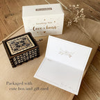 Sunflower Music Box Gifts for Dear Mom from Son on Birthday Christmas Mothers Day You are My Sunshine Hand Crank Engraved Wooden Musical Boxes Black