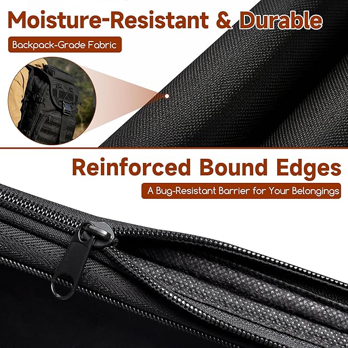 Under Bed Storage with Wheels, Adjustable Height Underbed Storage Containers, 2 Pack 65L Bins, Heavy-Duty 600D Fabric & Steel Frame for Clothes, Shoes, Bedding