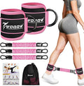 Ankle Resistance Bands with Cuffs, Leg and Glutes Workout Equipment, Resistance Bands with Ankle Straps for Cable Machine Kickbacks, Booty Workouts, Lower Body Exercises - Home Gym Exercise Equipment