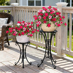 Artificial Fake Azalea Flowers for Outdoor Spring Decoration, Faux Silk Flower for Summer UV Resistant Look Real Plants for Garden Yard Porch Walkway Indoor Decor, 2PCS