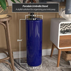 Red Lantern 24" Navy Blue Umbrella Stand