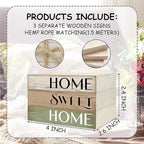 Mini Decorative Books For Home Decor, Small Wood Book Stack For Table Decor, Home Decor Book For Living Room Mantel, Farmhouse Stacked Books Decorative（L44）