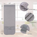 Armchair Caddy for Couch Remote Control Holder Non-slip Waterproof Sofa Armset Organizer with 4 Pockets Couch Chair Armrest Storage for TV Remote Control Phone Book 35"x13" Grey 1 Pack