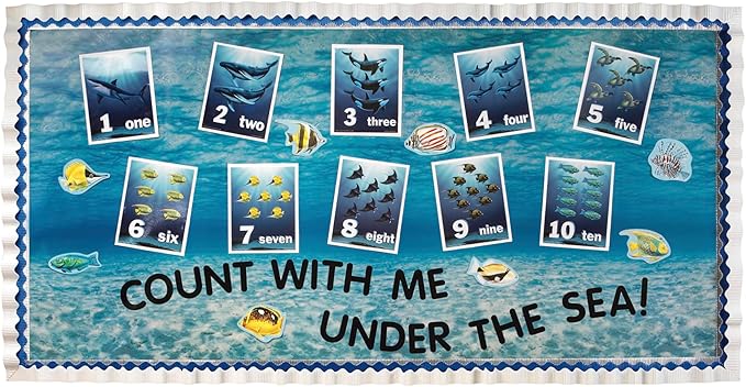 Fadeless Bulletin Board Paper, Fade-Resistant Paper for Classroom Decor, 48” x 50’, Under the Sea, 1 Roll
