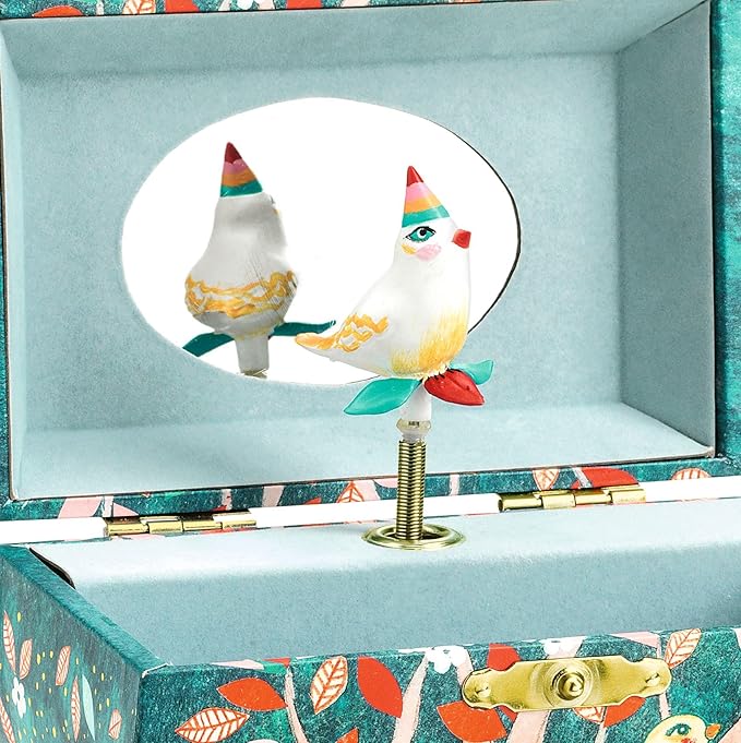 DJECO Musical Jewelry Box for Kids - Treasure Box Night Singing - Storage for Necklace, Bracelets, Rings, Earrings, Small Toys, Decorations, Keepsake & Trinkets - Safe for Ages 3+ Boys & Girls