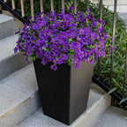 Lnoicy 20 Bundles Artificial Flowers for Outdoor Fake Plants for Spring Decoration,Faux Eucalyptus Flowers for Planter UV Resistant Lifelike for Home Porch Garden（Purple）