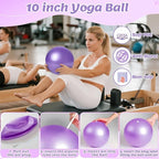 Pilates Equipment Set for Women - 12PCS Pilates Starter Accessories Kit with 10'' Ball, Magic Circle, Yoga Ring, Resistance Bands, Stretching Strap for Home Workout Exercise Beginner Essentials