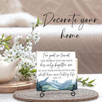 For God So Loved the World that He Gave Wooden Sign - 5" Christian Wooden Plaque With Metal Support - Rustic Tabletop Home, Office Room Decor - Gifts For Family & Friends - A06