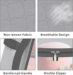 Clear Hat Storage Bag with Carrying Handles - 16.5" Large Closet Organizer for Baseball Caps, Cowboy Fedoras or Sun Hats (Grey)