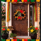 Hoteam Juneteenth Wreath for Front Door African American Door Wreaths June 19th 1865 Freedom Juneteenth Decorations for Festival Indoor Outdoor Home Porch Decoration