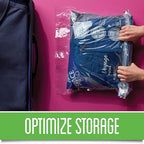 Ziploc Space Bag Clothes Vacuum Sealer Storage Bags for Home and Closet Organization, Travel, 2 Bags Total