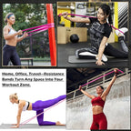 Resistance Bands for Exercise Working Out, 5-Level Pull-Up Assistance Full-Body Training Bands for Women Men Home Workouts, Physical Therapy, Strength Training
