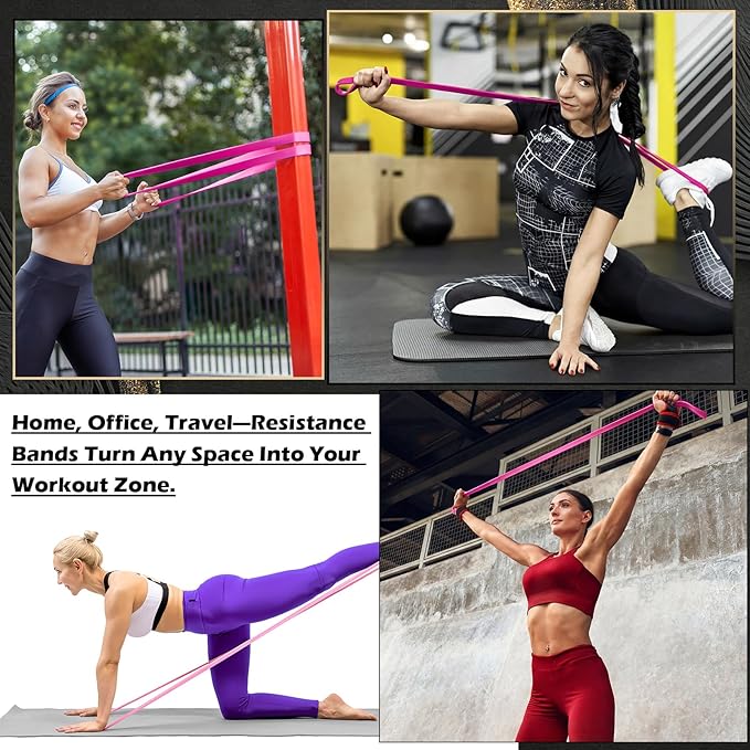 Resistance Bands for Exercise Working Out, 5-Level Pull-Up Assistance Full-Body Training Bands for Women Men Home Workouts, Physical Therapy, Strength Training