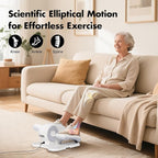 Under Desk Elliptical Machine, Leg Exerciser as Seen on TV While Sitting for Senior with Remote Control, Portable & Quiet Pedal Exerciser with 12 Adjustable Speed